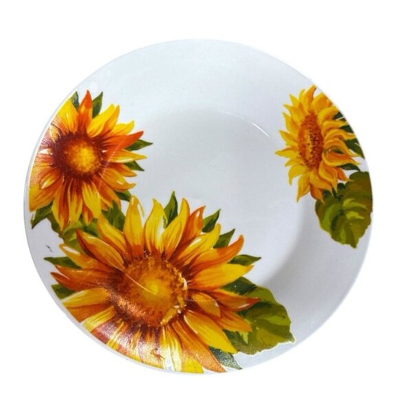 1 Royal Norfolk Sunflowers Yellow Green Whit Lunch Salad Plate 8 in. Replacement - Picture 1 of 6